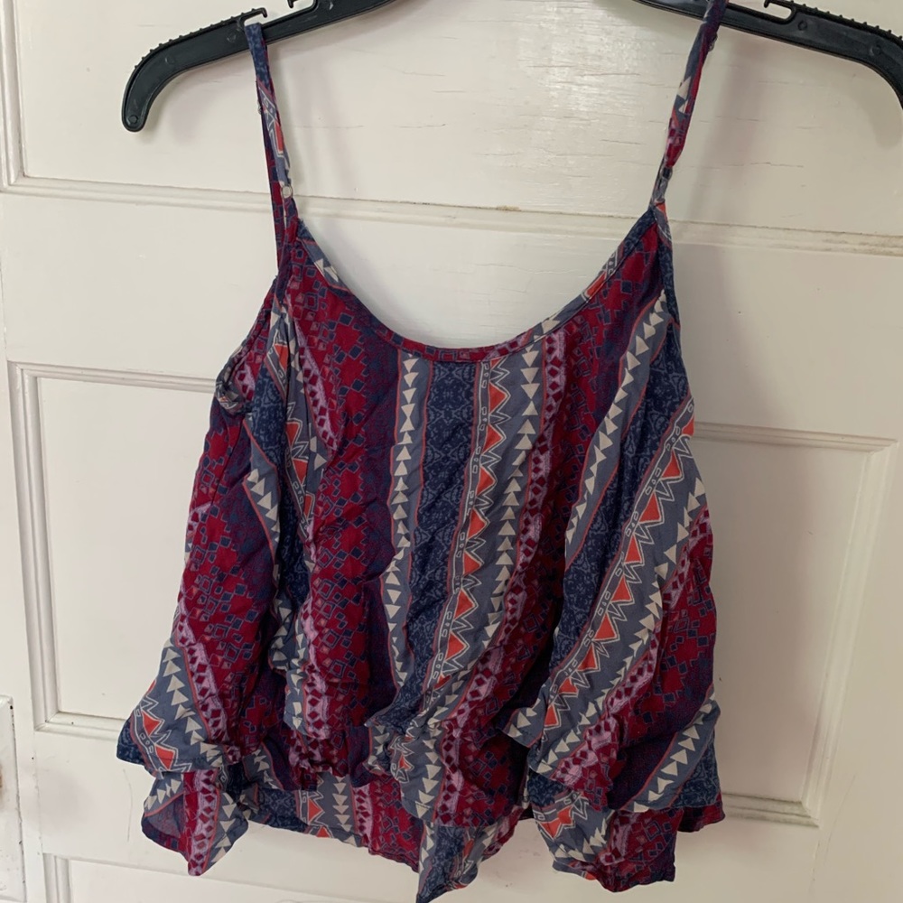 Hollister Multi-Colored Flowy Tank Top